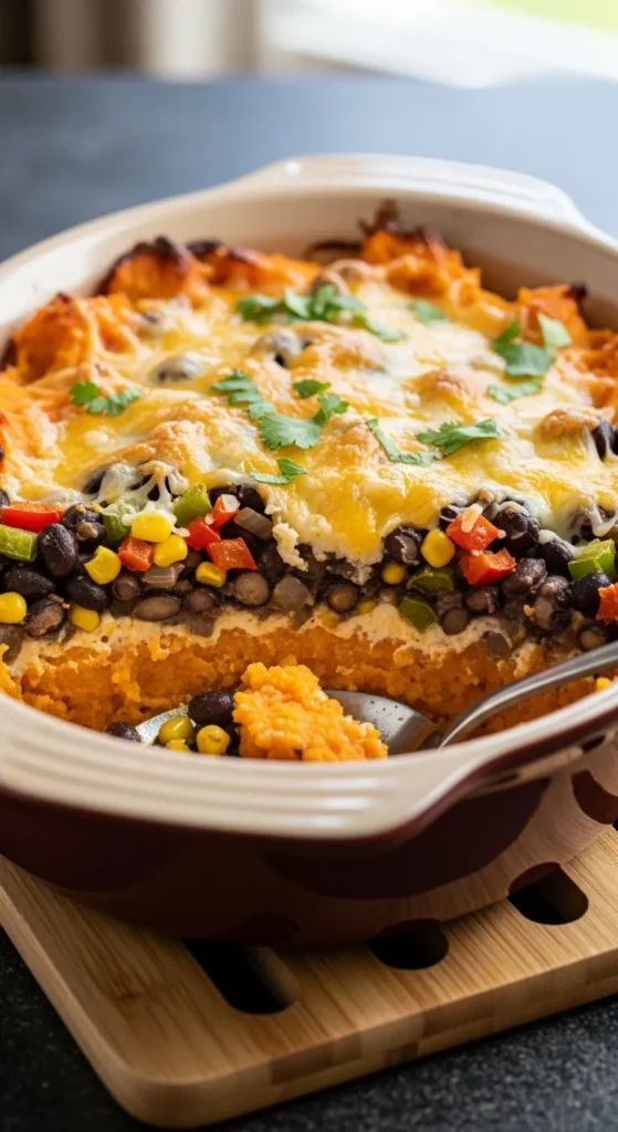 Sweet Potato and Black Bean Casserole