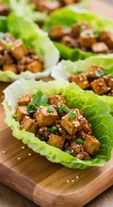 Teriyaki Tofu Lettuce Cups
