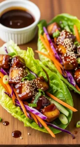 Teriyaki Tofu Lettuce Wraps