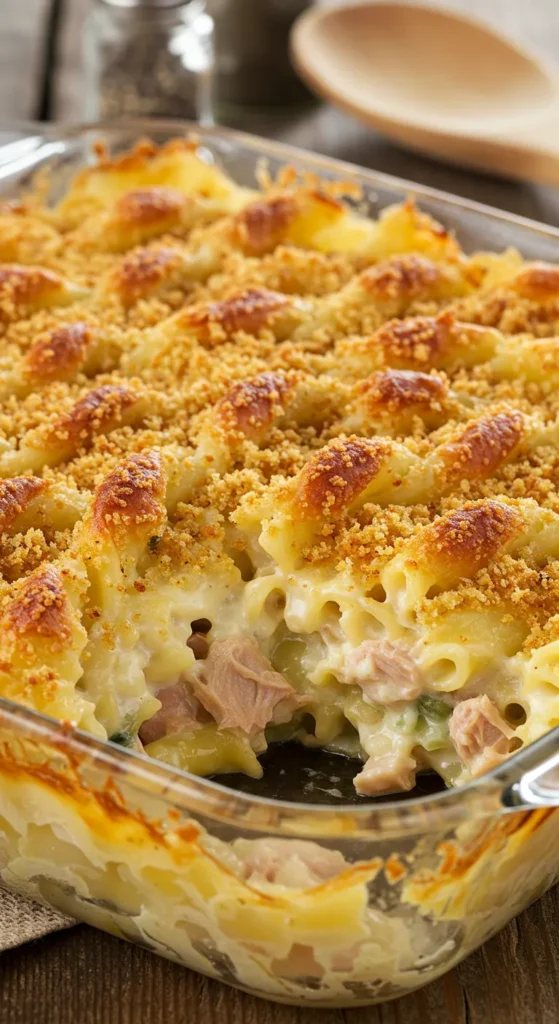 Tuna Noodle Casserole with a Crunchy Twist