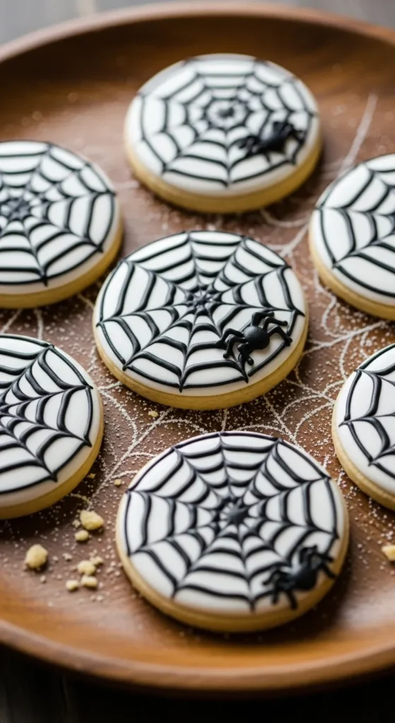 Twirly Spider Web Sugar Cookies