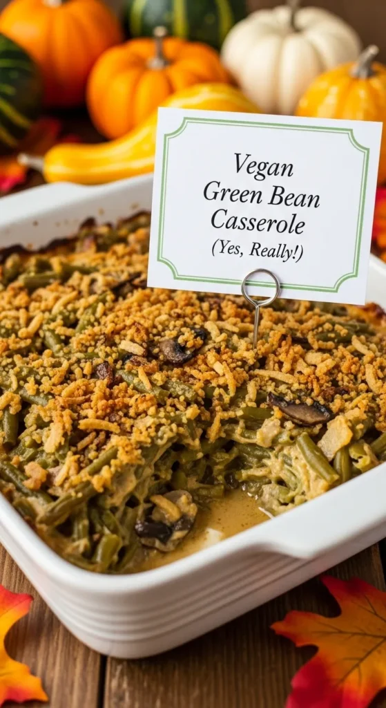 Vegan Green Bean Casserole (Yes, Really!)