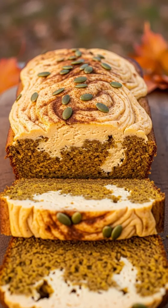 Vegan Pumpkin Cream Cheese Bread