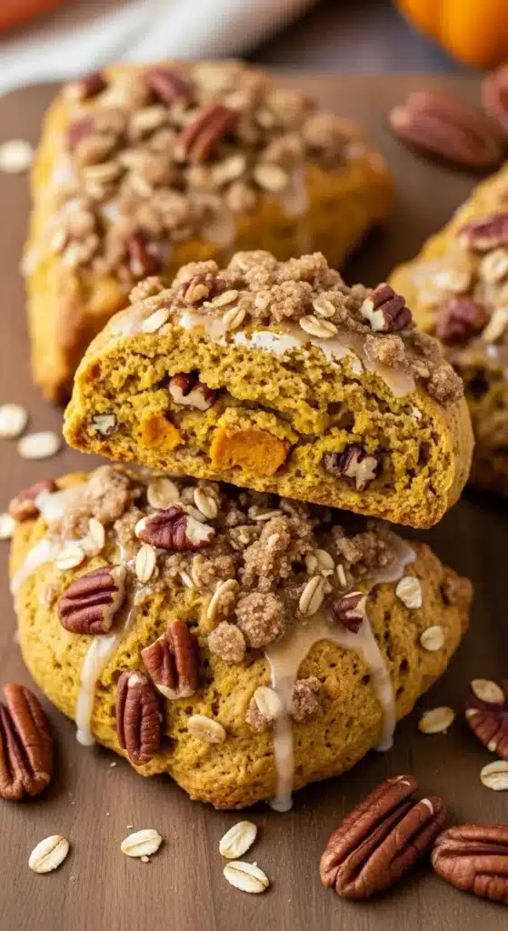 Vegan Pumpkin Scones with Coconut Cream