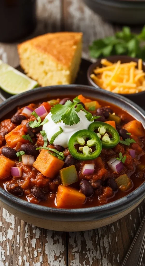 Vegetarian Pumpkin Black Bean Chili