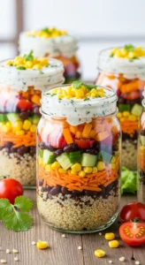 Veggie-Packed Quinoa Salad Jars