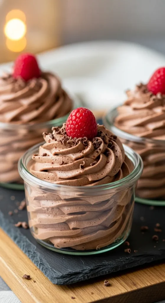 Whipped Chocolate Mousse Cups