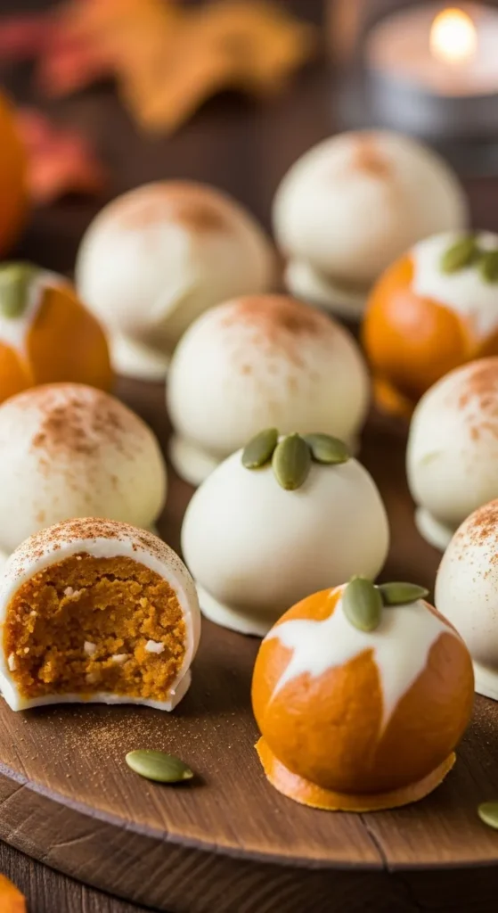 White Chocolate Pumpkin Bliss Balls