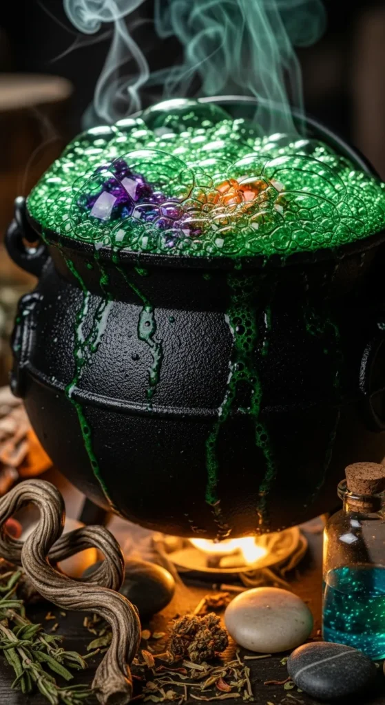 Witch's Cauldron Bubble Shots