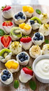 Yogurt-Dipped Fruit Bites