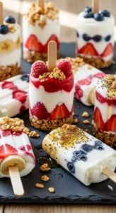 Yogurt Parfait Popsicles