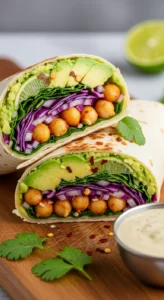 Zesty Avocado Chickpea Wrap