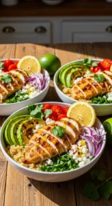 Zesty Chicken Quinoa Bowls