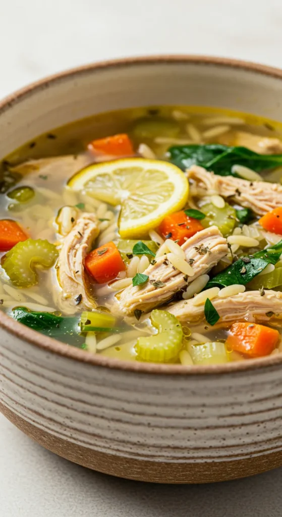 Zesty Greek Chicken Soup