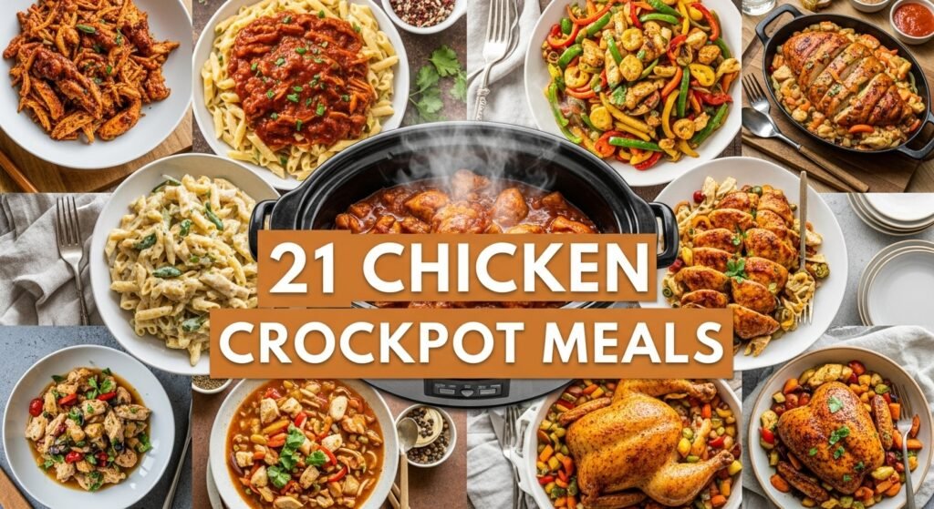 21 Chicken Crockpot Meals