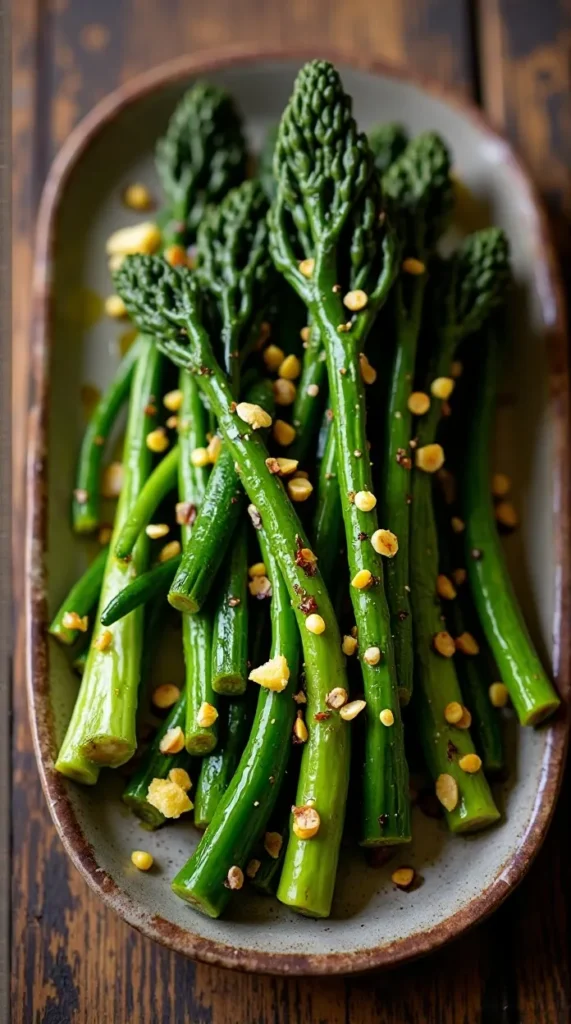 Charred Broccolini with Lemon Chili Oil