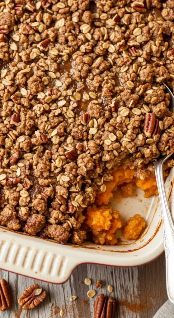 . Amaretto Sweet Potato Casserole Crumble