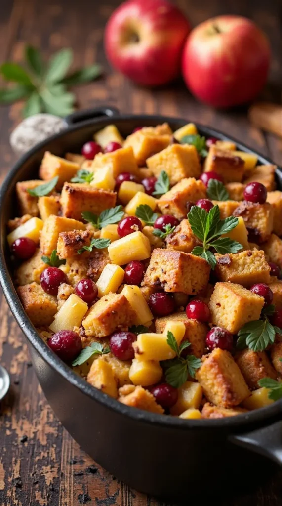 Apple-Cranberry Cornbread Stuffing That Screams Fall