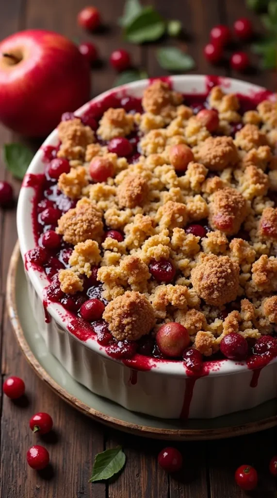 Apple Cranberry Crumble
