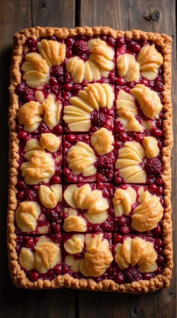 Apple Cranberry Slab Pie (24 Squares)