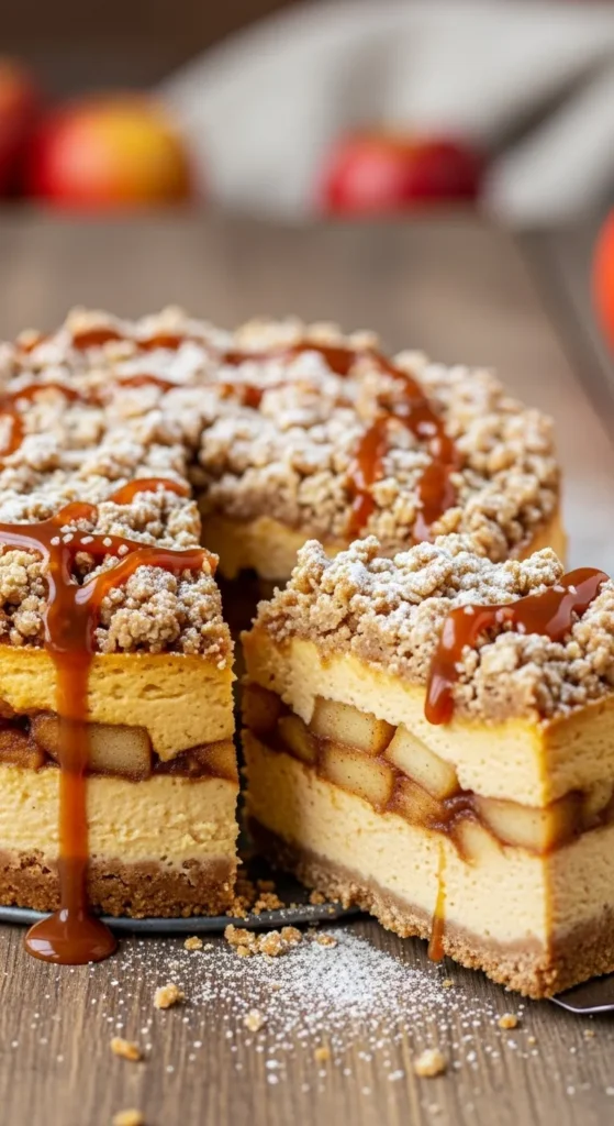 Apple Crumble Pumpkin Cheesecake 