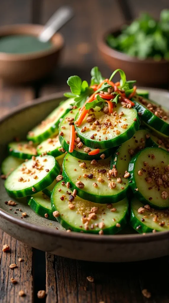 Asian Sesame Cucumber Salad
