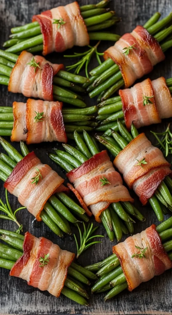 Bacon Wrapped Green Bean Bundles