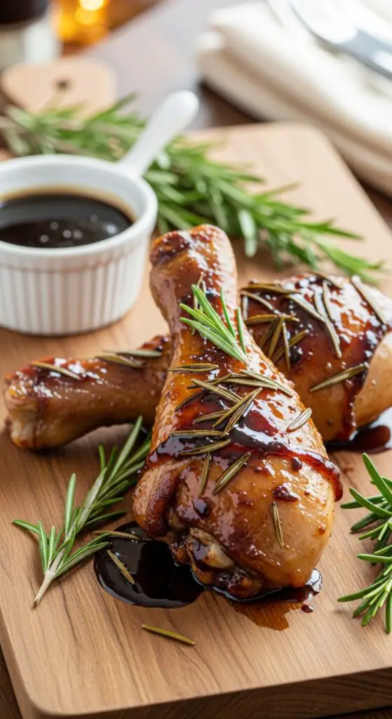Balsamic Glazed Turkey Legs with Rosemary (Fancy but Make It Easy)