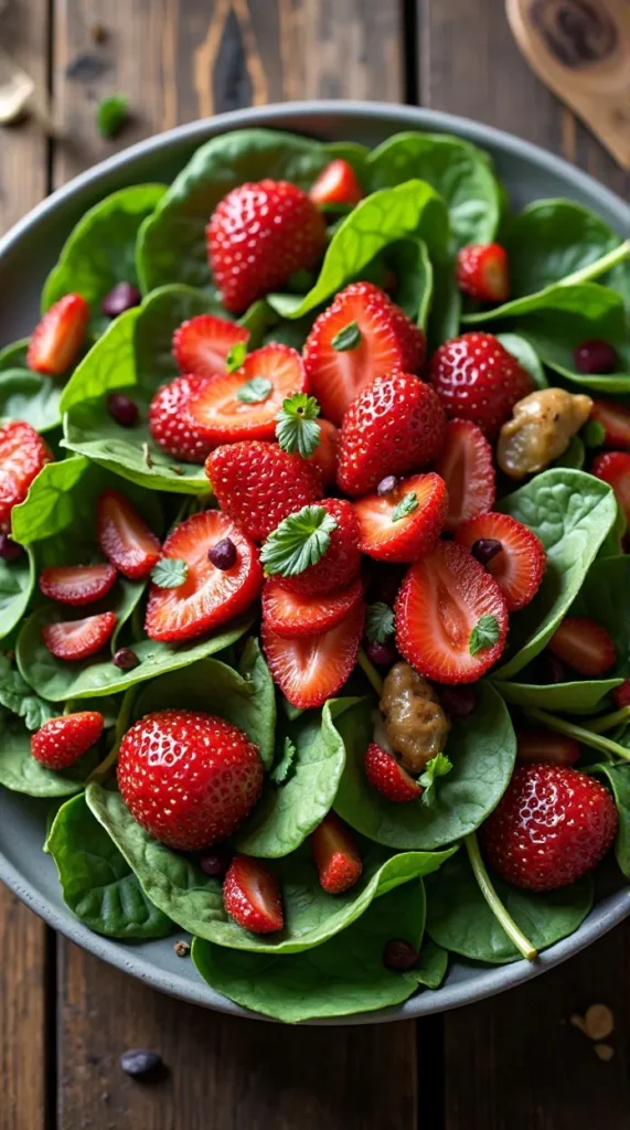 Balsamic Strawberry Spinach Salad