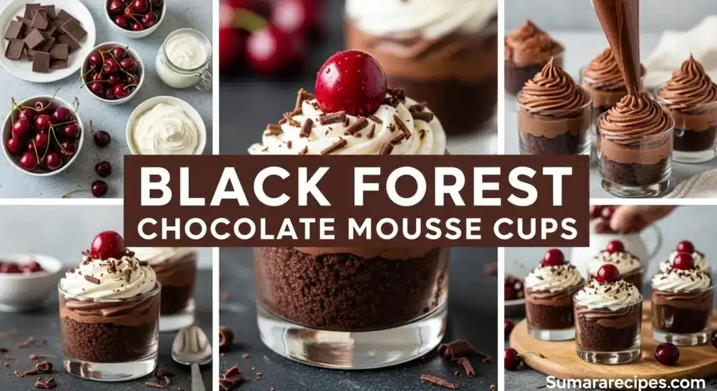  Black Forest Chocolate Mousse Cups 
