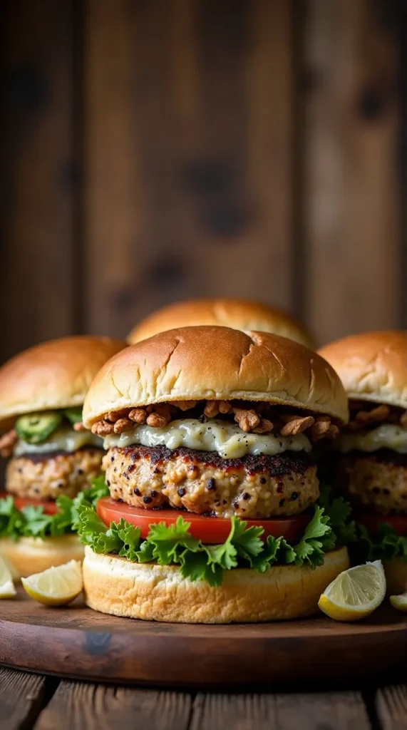 Buffalo Blue Cheese Turkey Burgers