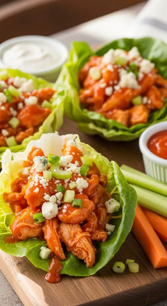 . Buffalo Chicken Lettuce Wraps