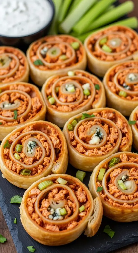 Buffalo Chicken Pinwheels