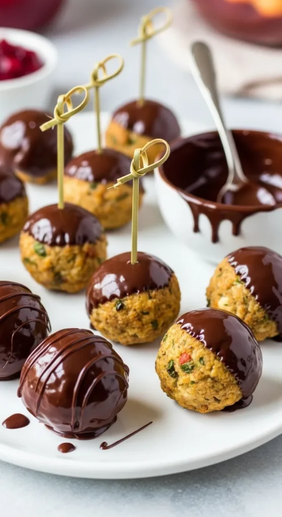 Chocolate-Dipped Stuffing Balls (Leftover Hack Level 100)