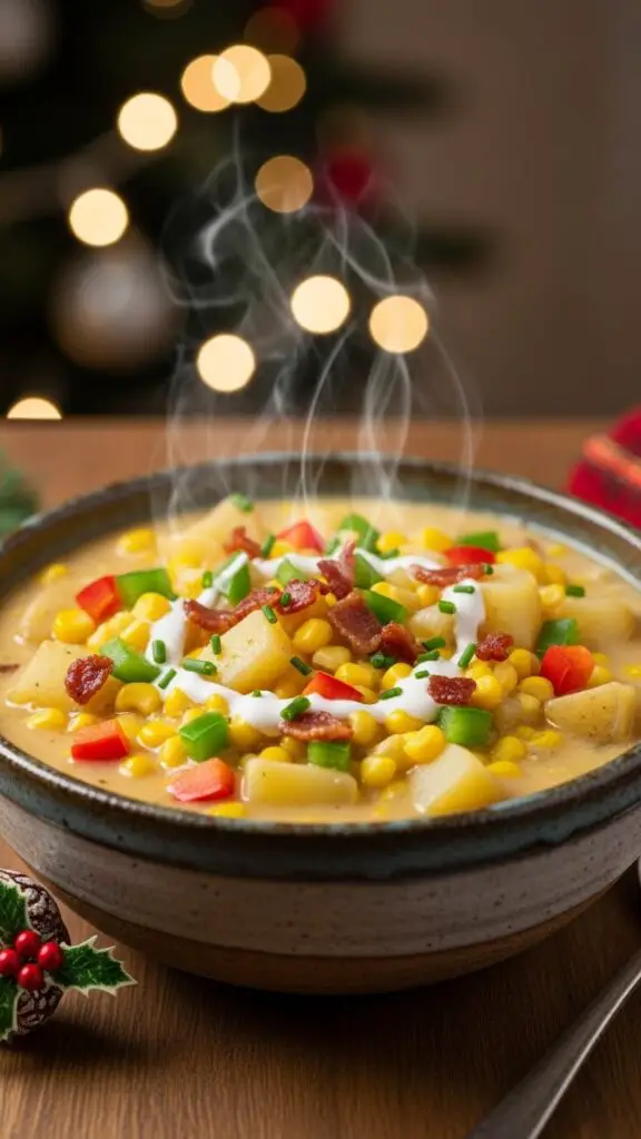 Christmas Corn & Potato Chowder