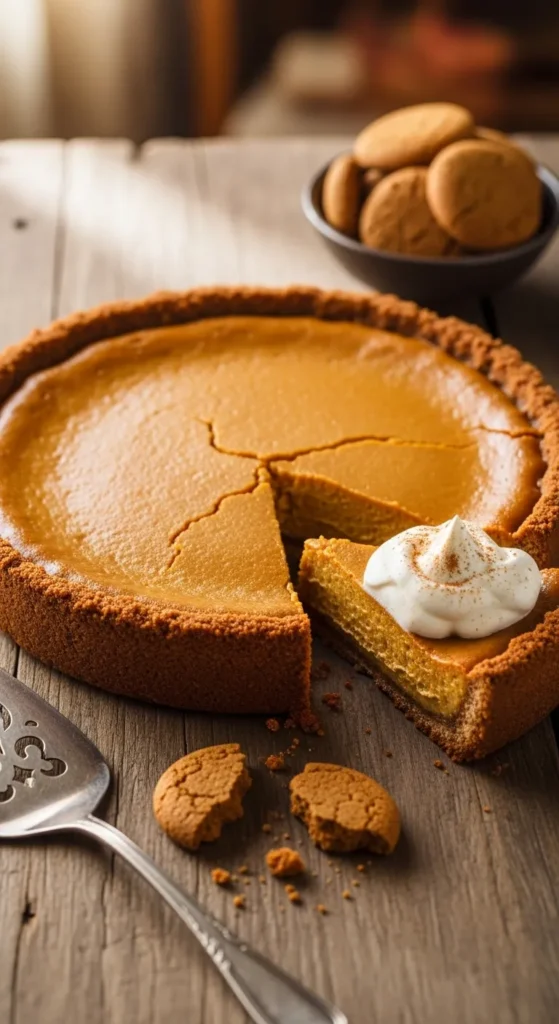 Classic Pumpkin Pie with Gingersnap Crust