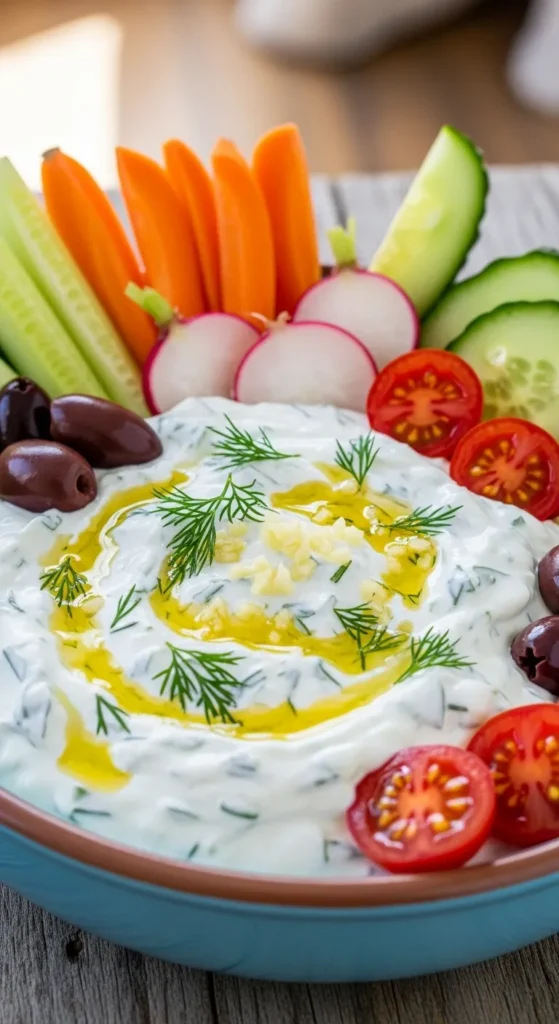 Classic Tzatziki with Crunchy Veggies