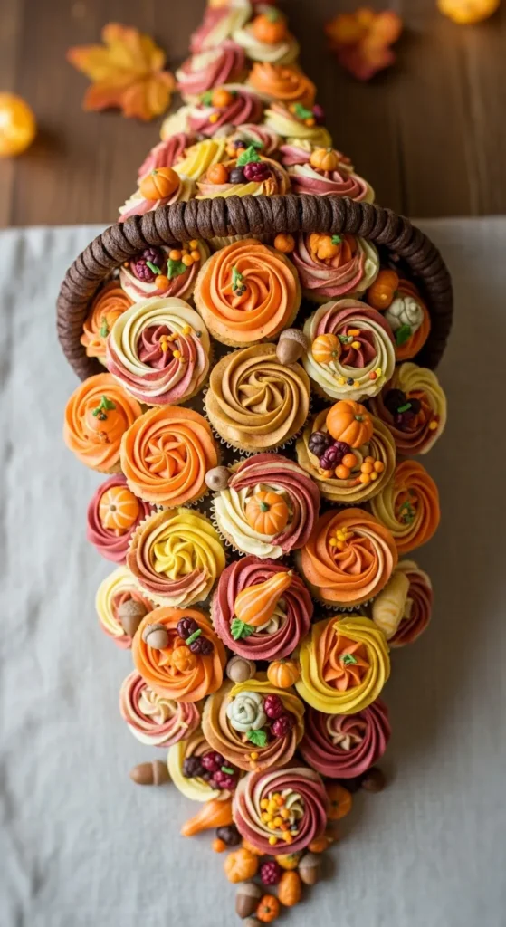 Cornucopia Swirl Cupcakes