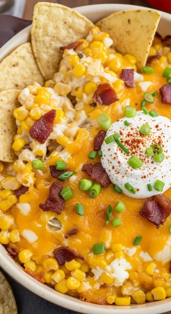 Crack Corn Dip (Hot & Cheesy)