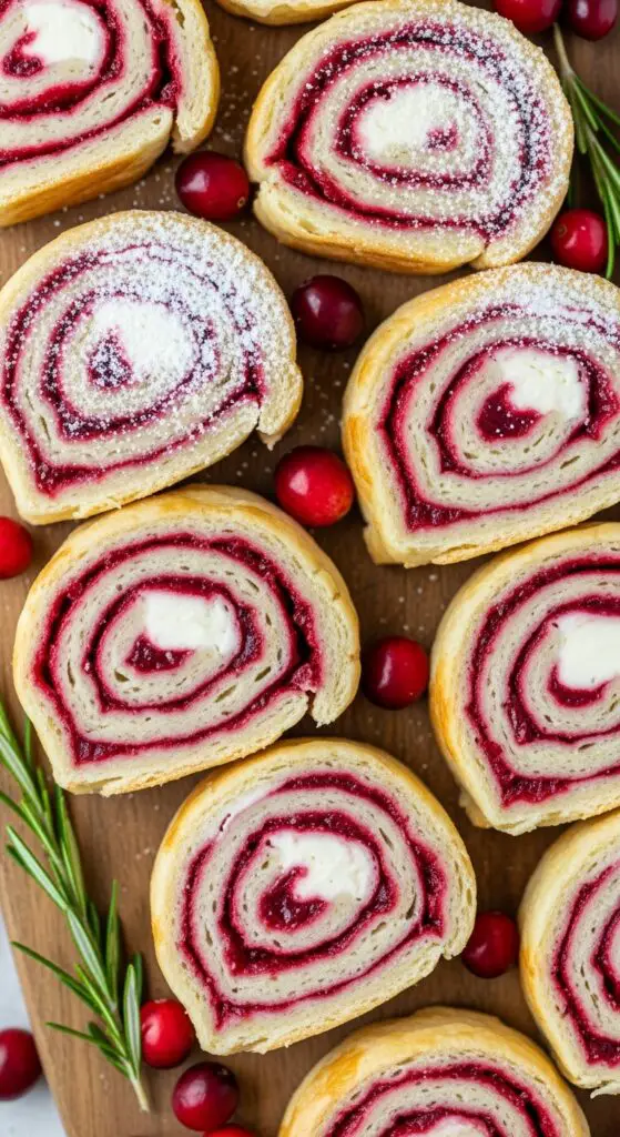 Cranberry Cream Cheese Pinwheels