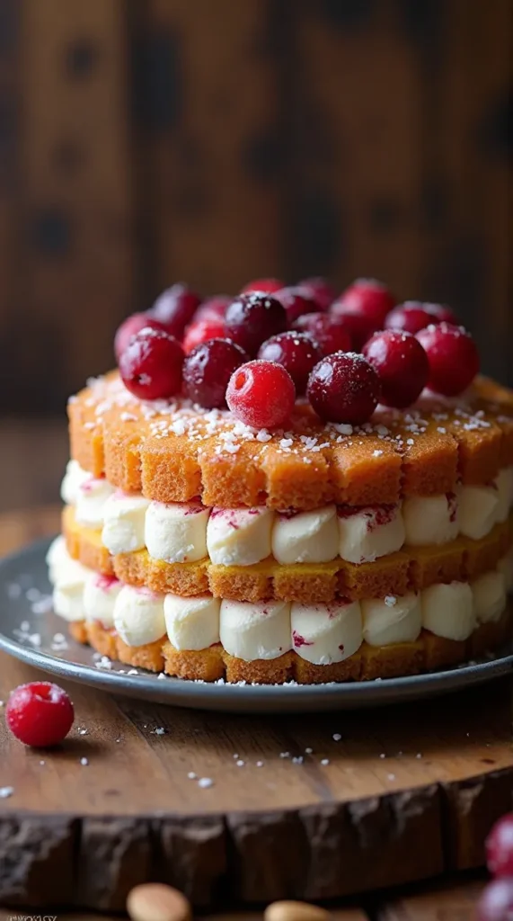 Cranberry Orange Almond Cake