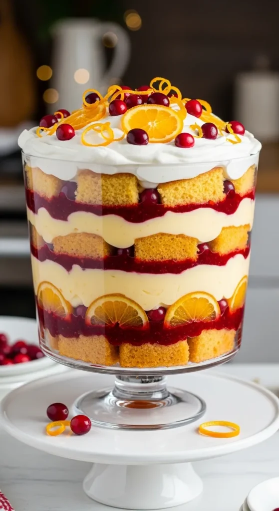 Cranberry Orange Trifle Tower