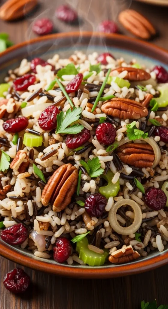 Cranberry Pecan Wild Rice Pilaf