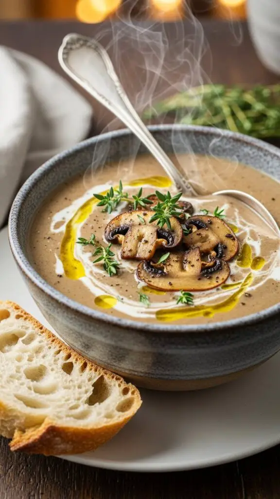 Creamy Mushroom & Thyme Soup