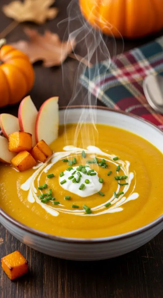 Creamy Roasted Butternut Squash & Apple Soup