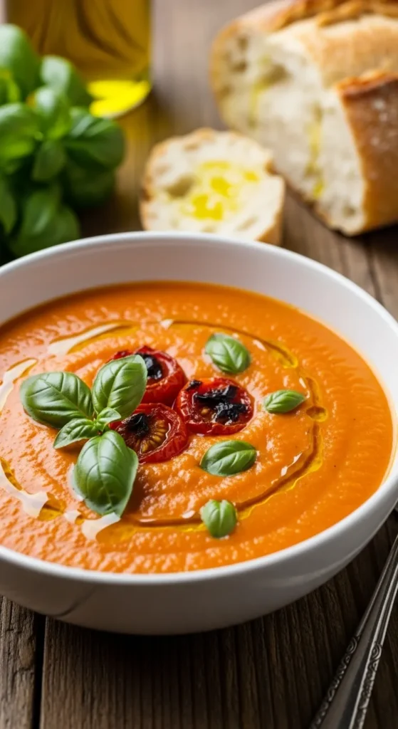 Creamy Roasted Tomato Basil Soup