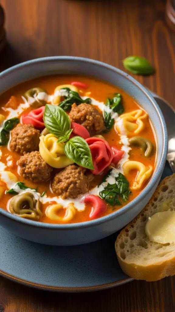 Creamy Tortellini & Sausage Soup