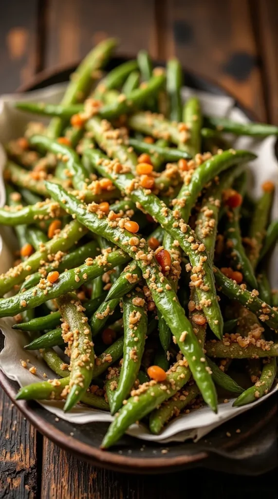 Crispy Parmesan Green Bean Fries