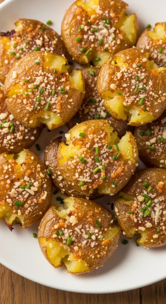 Crispy Parmesan Smashed Potatoes
