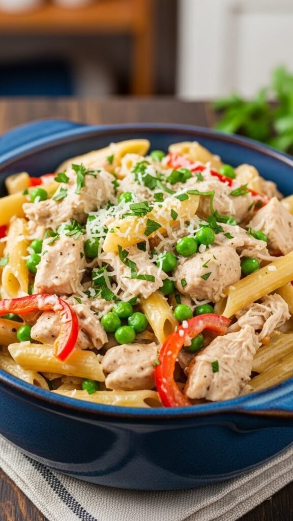 Crockpot Creamy Chicken Pasta